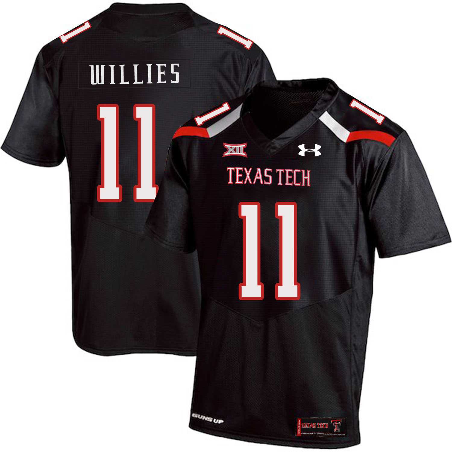 Texas Tech Red Raiders #11 Derrick Willies Black College Football Jersey
